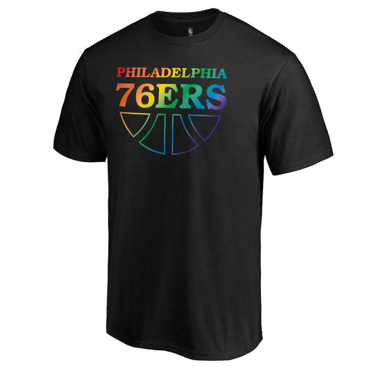 Philadelphia 76ers Team Pride Wordmark T-Shirt - Black shop