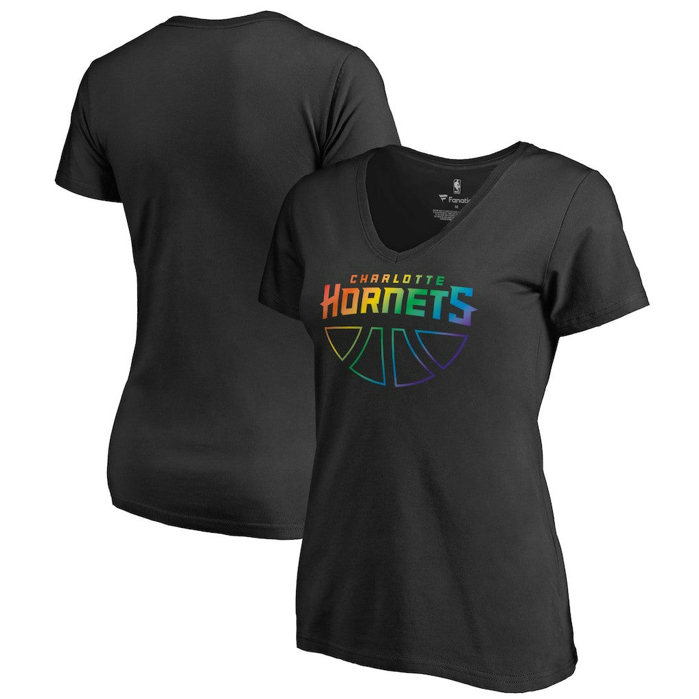 Charlotte Hornets Women's Team Pride Wordmark V-Neck T-Shirt - Black discount