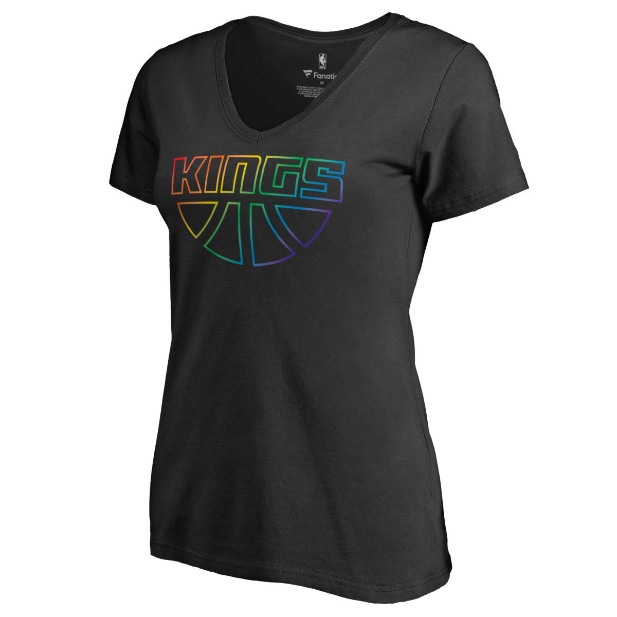 Sacramento Kings Women's Team Pride Wordmark V-Neck T-Shirt - Black on sale