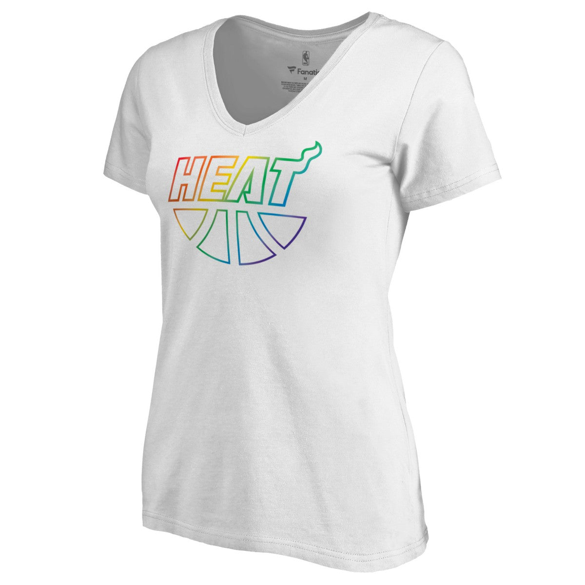 Miami Heat Women's Team Pride Wordmark V-Neck T-Shirt - White online