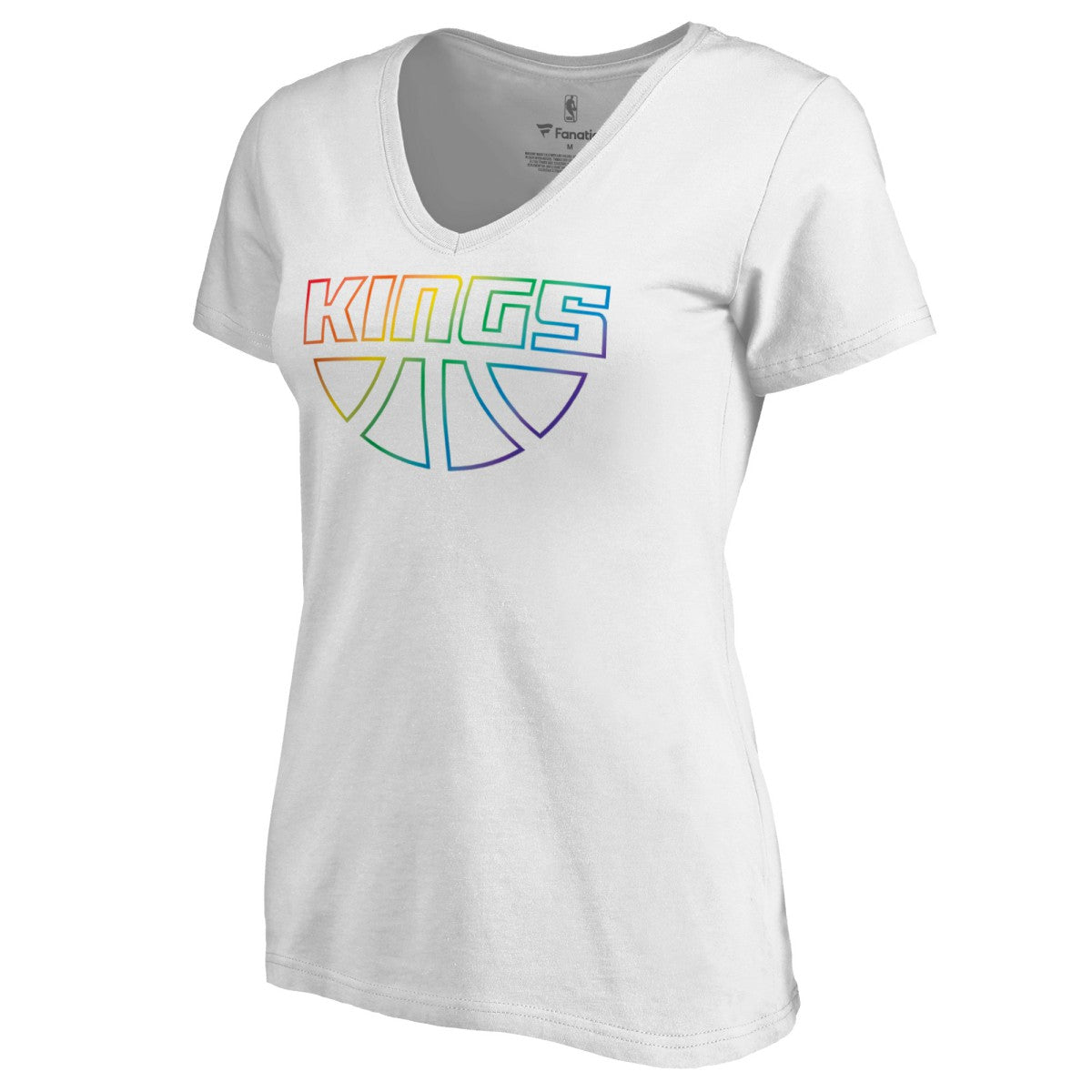 Sacramento Kings Women's Team Pride Wordmark V-Neck T-Shirt - White sale