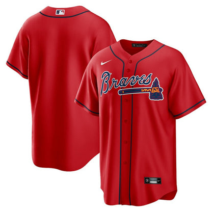 Atlanta Braves Alternate Replica Team Jersey - Red | Nike