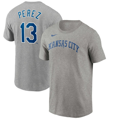 Salvador Perez Kansas City Royals Name & Number T-Shirt - Gray | Nike