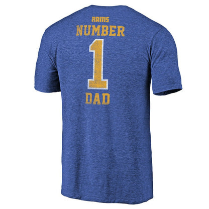 Los Angeles Rams Greatest Dad Retro Tri-Blend T-Shirt - Heathered Royal outlet