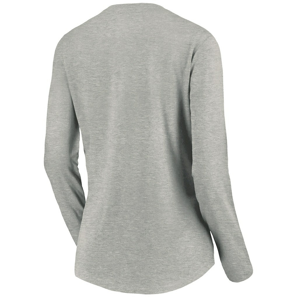Golden State Warriors Women's Primary Logo Long Sleeve V-Neck T-Shirt sale - Heather Gray on sale