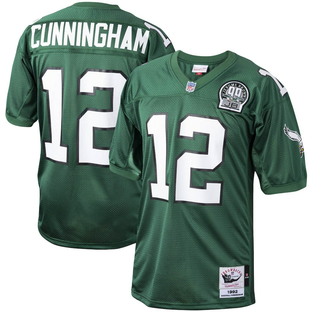 Randall Cunningham Philadelphia Eagles 1992 Authentic Throwback Retired Player Jersey - Green for sale
