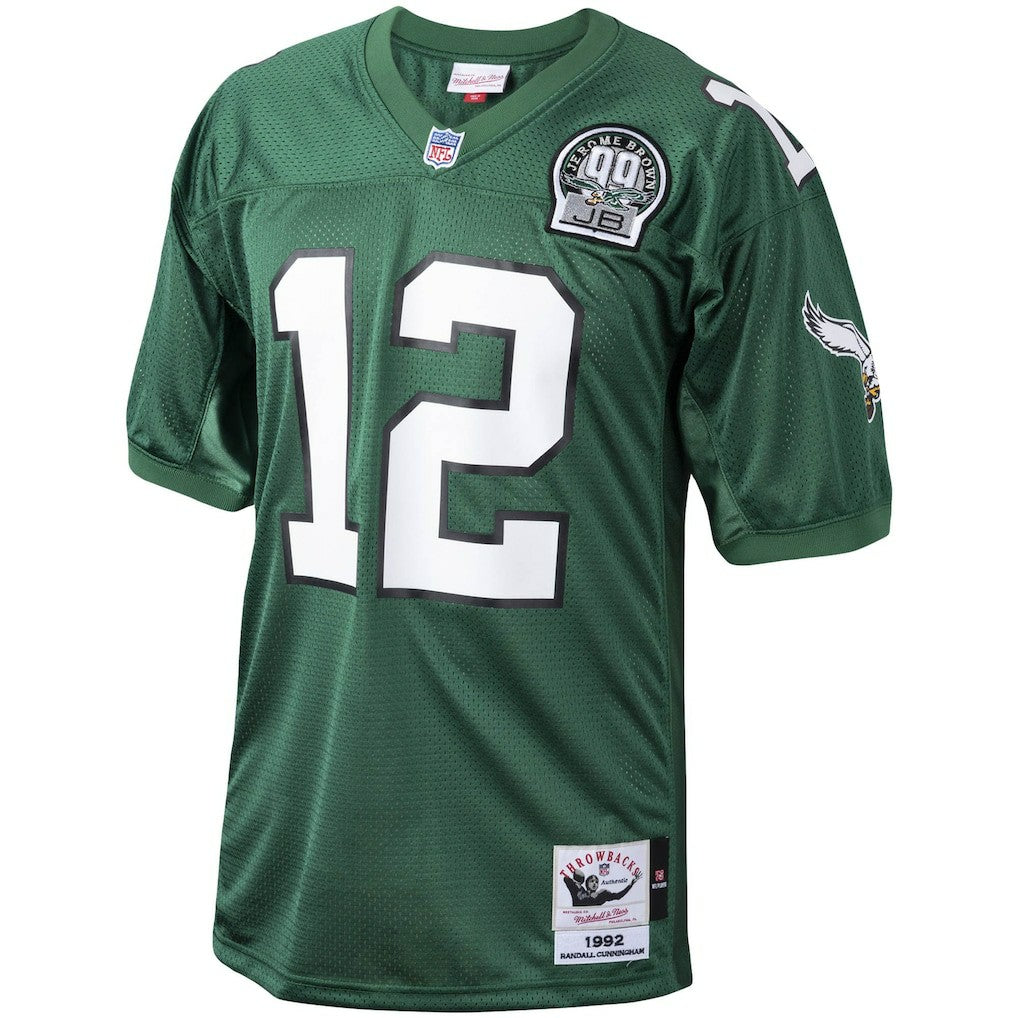 Randall Cunningham Philadelphia Eagles 1992 Authentic Throwback Retired Player Jersey - Green for sale