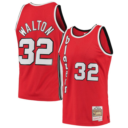 Bill Walton Portland Trail Blazers 1976/77 Hardwood Classics Swingman Jersey - Red | Mitchell & Ness shop