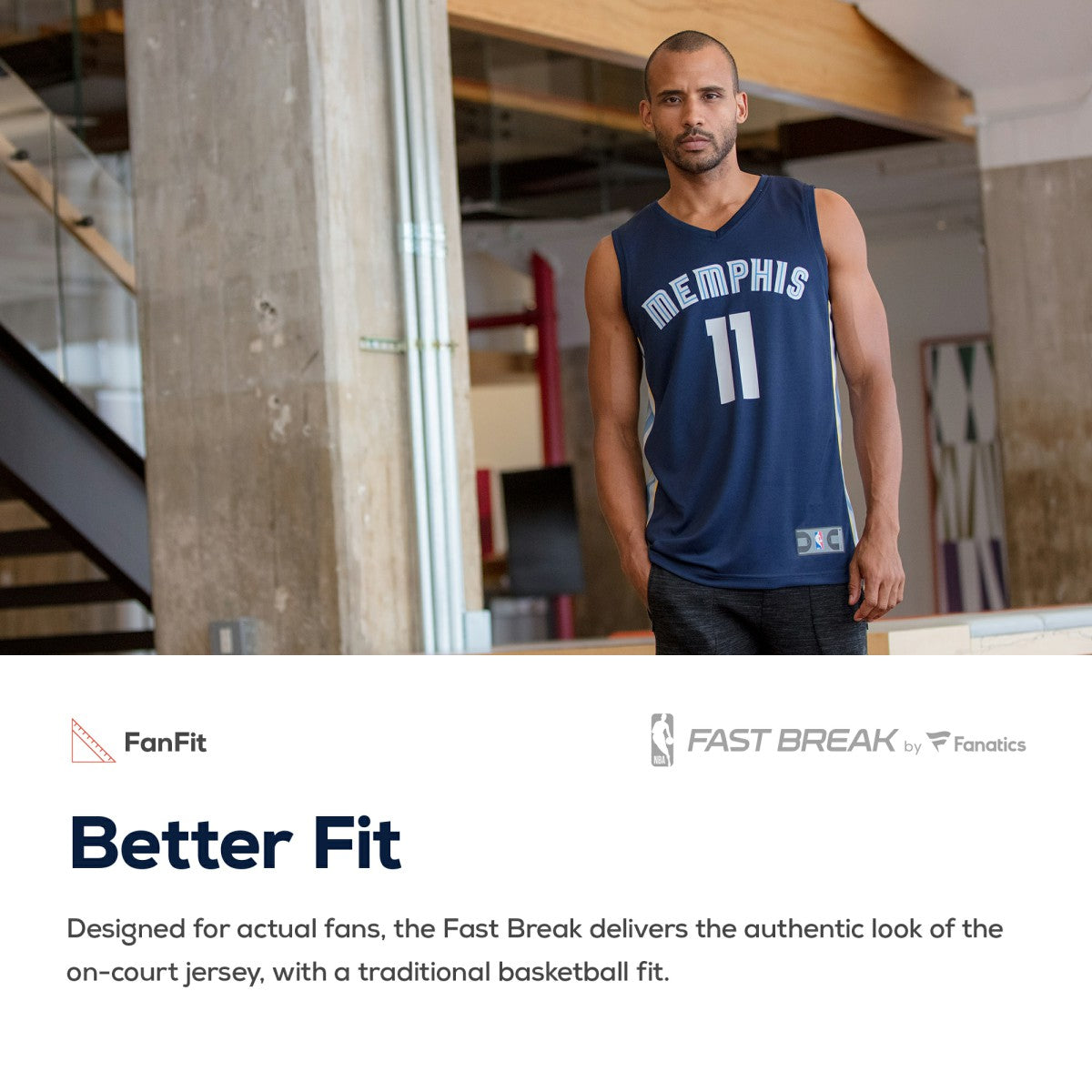 John Konchar Memphis Grizzlies Fast Break Replica Jersey Navy - Icon Edition | Fanatics sale
