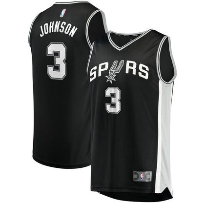 Keldon Johnson San Antonio Spurs Fast Break Replica Jersey Black - Icon Edition | Fanatics cheap