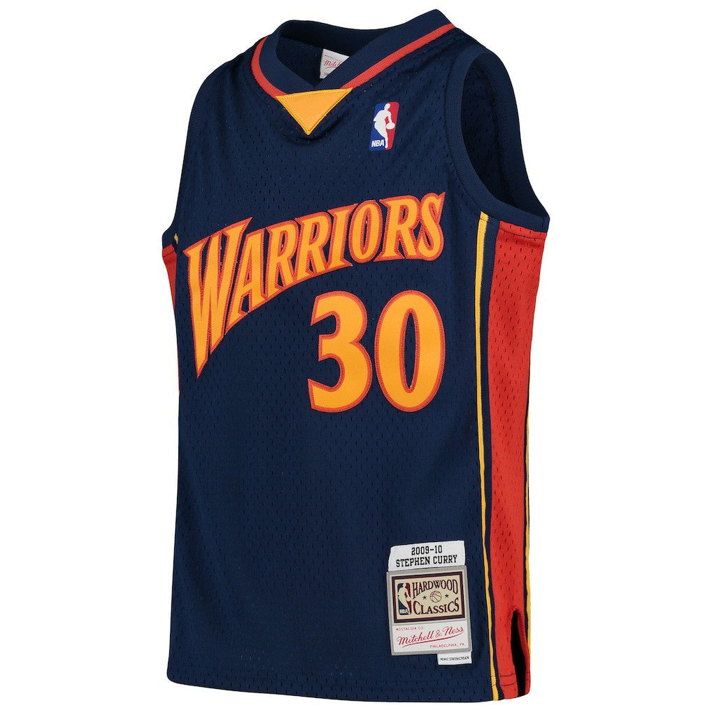 Stephen Curry Golden State Warriors Youth 2009-10 Hardwood Classics Swingman Throwback Jersey sale - Navy | Mitchell & Ness cheap