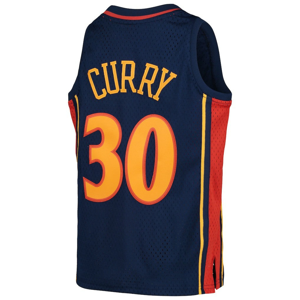 Stephen Curry Golden State Warriors Youth 2009-10 Hardwood Classics Swingman Throwback Jersey sale - Navy | Mitchell & Ness cheap