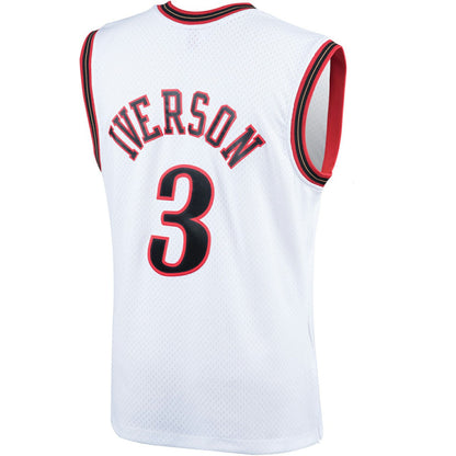 Allen Iverson Philadelphia 76ers Hardwood Classics Swingman Jersey - White | Mitchell & Ness for sale