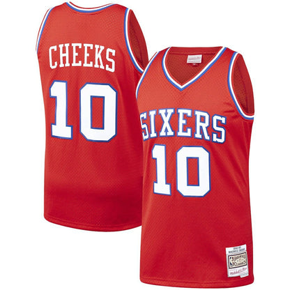 Maurice Cheeks Philadelphia 76ers Hardwood Classics Swingman Jersey - Red | Mitchell & Ness outlet
