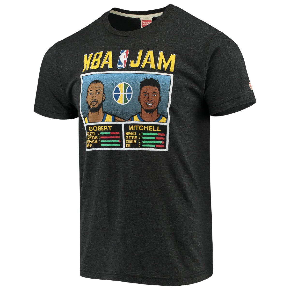 Donovan Mitchell & Rudy Gobert Utah Jazz NBA Jam T-Shirt - Charcoal sale