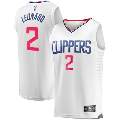 Kawhi Leonard LA Clippers Fast Break Replica Player Jersey - White - Association Edition | Fanatics outlet