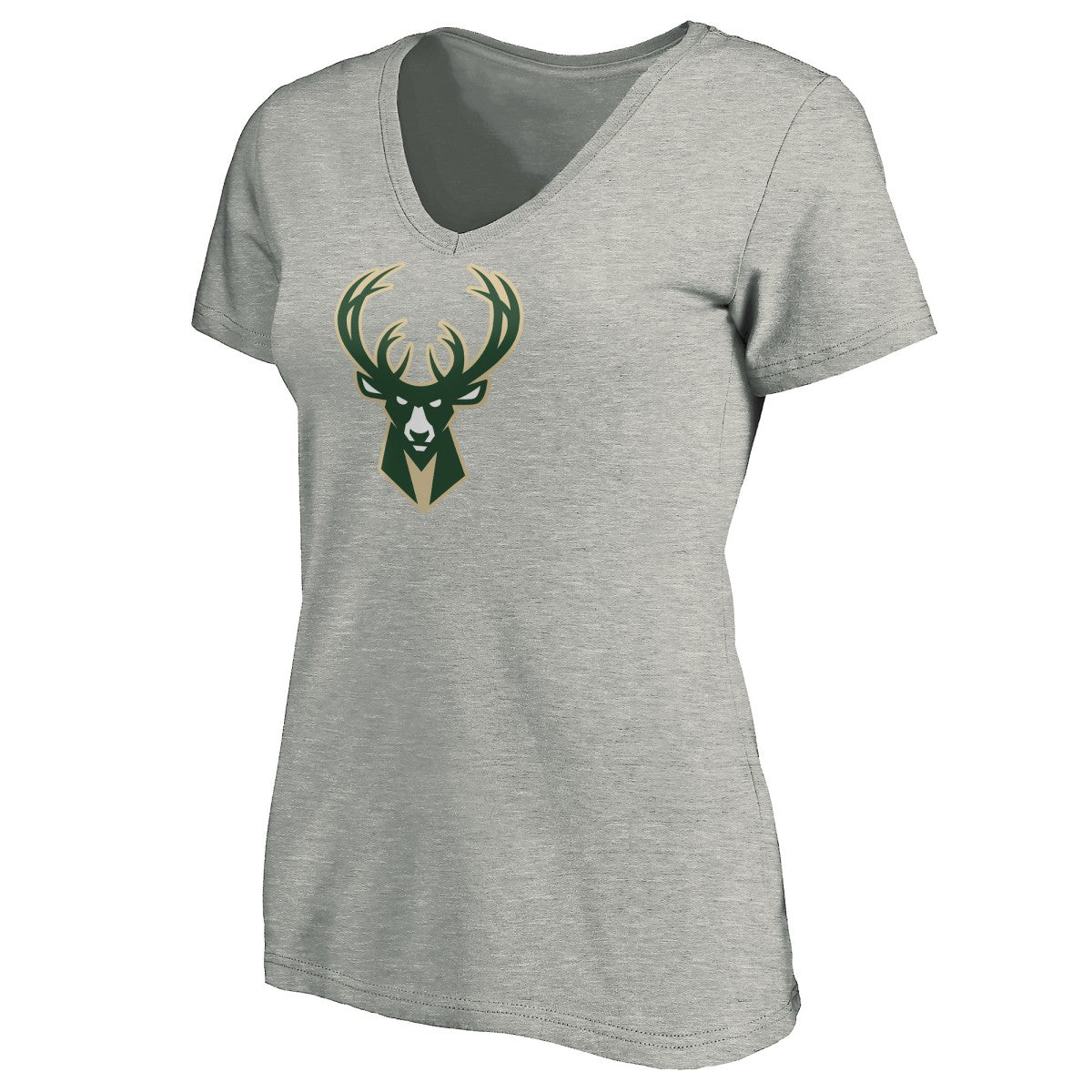 Giannis Antetokounmpo Milwaukee Bucks Women's Playmaker Name & Number V-Neck T-Shirt - Heathered Gray cheap
