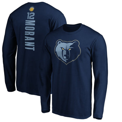 Ja Morant Memphis Grizzlies Playmaker Name & Number Long Sleeve T-Shirt - Navy outlet