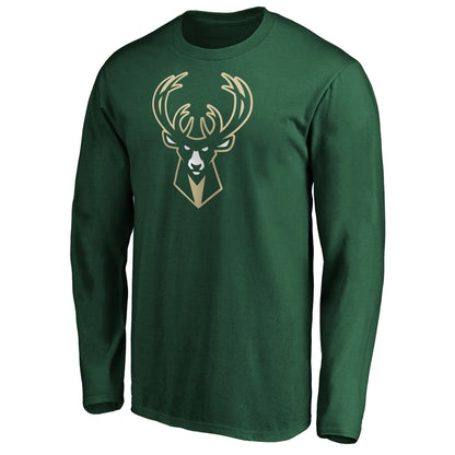 Giannis Antetokounmpo Milwaukee Bucks Playmaker Name & Number Long Sleeve T-Shirt - Hunter Green cheap