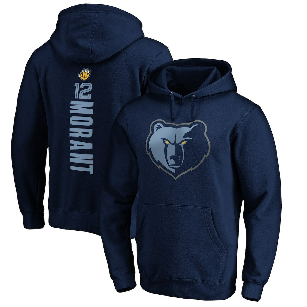 Ja Morant Memphis Grizzlies Playmaker Name & Number Pullover Hoodie - Navy on sale