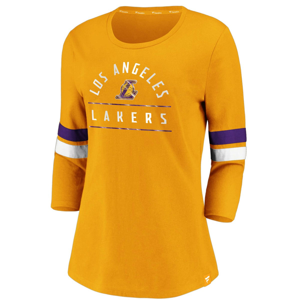 Los Angeles Lakers Women's Iconic Prolific Modern 3/4-Sleeve T-Shirt - Gold | Fanatics online