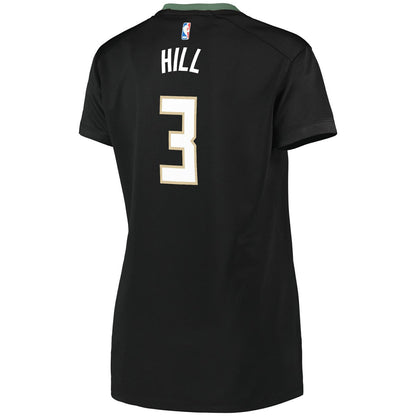 George Hill Milwaukee Bucks Women's Fast Break Replica Player Jersey - Statement Edition - Black | Fanatics cheap