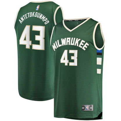 Thanasis Antetokounmpo Milwaukee Bucks Fast Break Replica Player Jersey - Icon Edition - Hunter Green | Fanatics on sale