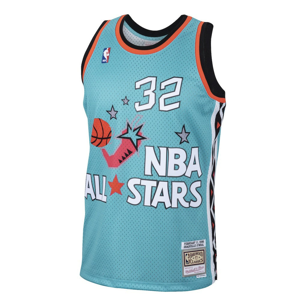 Shaquille O'Neal Eastern Conference 1996 All-Star Hardwood Classics Swingman Jersey - Teal | Mitchell & Ness shop