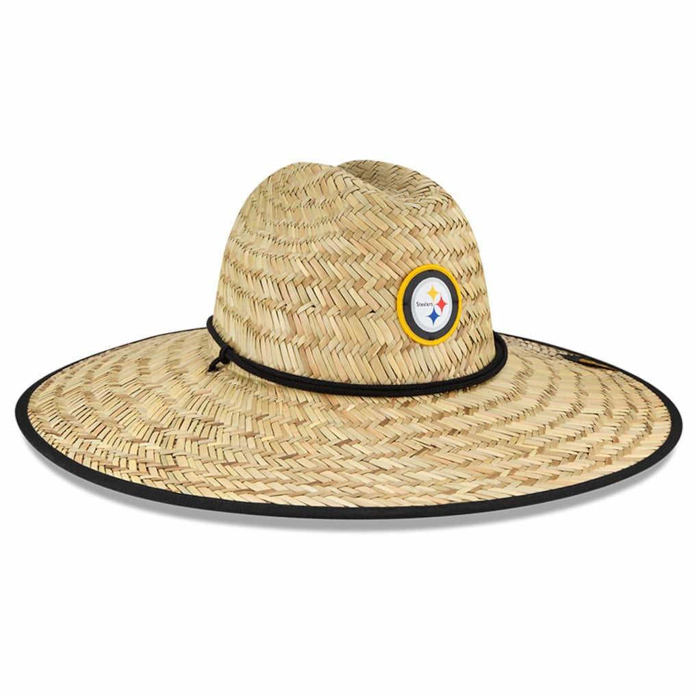 Pittsburgh Steelers New Era NFL Training Camp Straw Lifeguard Hat - Natural for sale