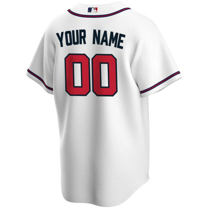 Atlanta Braves Home Replica Custom Jersey - White | Nike