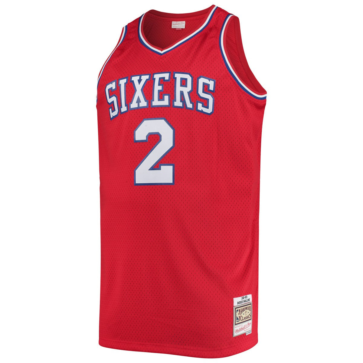 Moses Malone Philadelphia 76ers 1982/83 Big & Tall Hardwood Classics Swingman Jersey - Red | Mitchell & Ness for sale