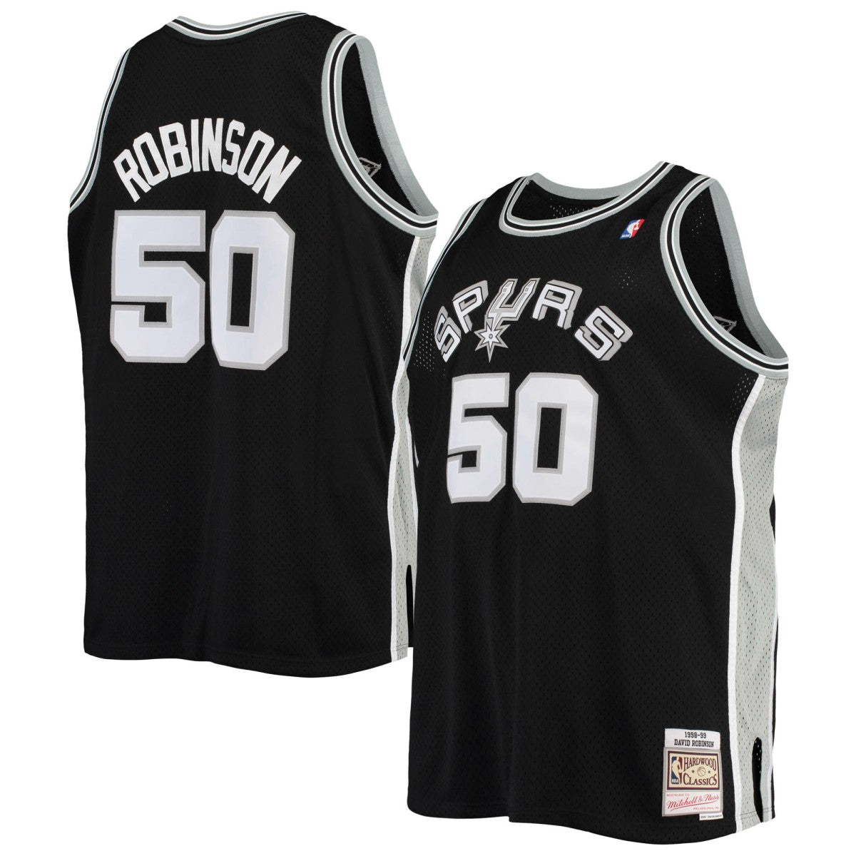David Robinson San Antonio Spurs 1998/99 Big & Tall Hardwood Classics Swingman Jersey - Black | Mitchell & Ness for sale