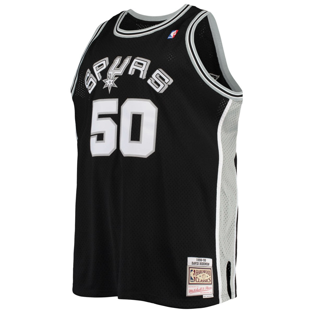 David Robinson San Antonio Spurs 1998/99 Big & Tall Hardwood Classics Swingman Jersey - Black | Mitchell & Ness for sale