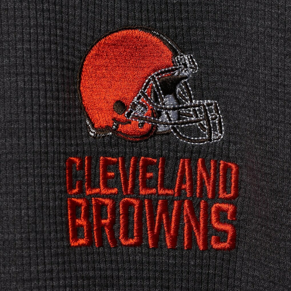 Cleveland Browns Dunbrooke Logo Maverick Thermal Henley Long Sleeve T-Shirt - Charcoal cheap