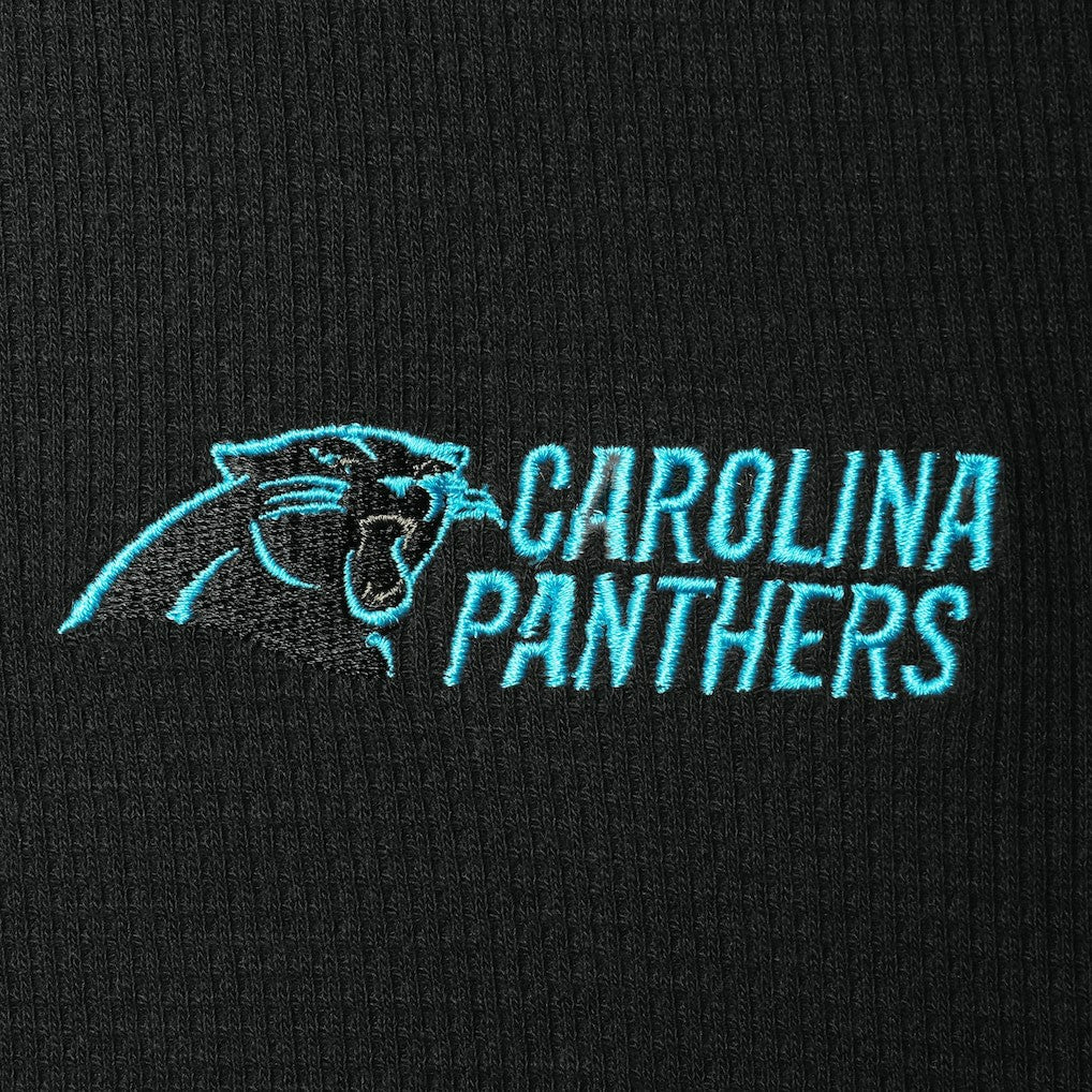 Carolina Panthers Dunbrooke Logo Maverick Thermal Henley Long Sleeve T-Shirt - Black cheap