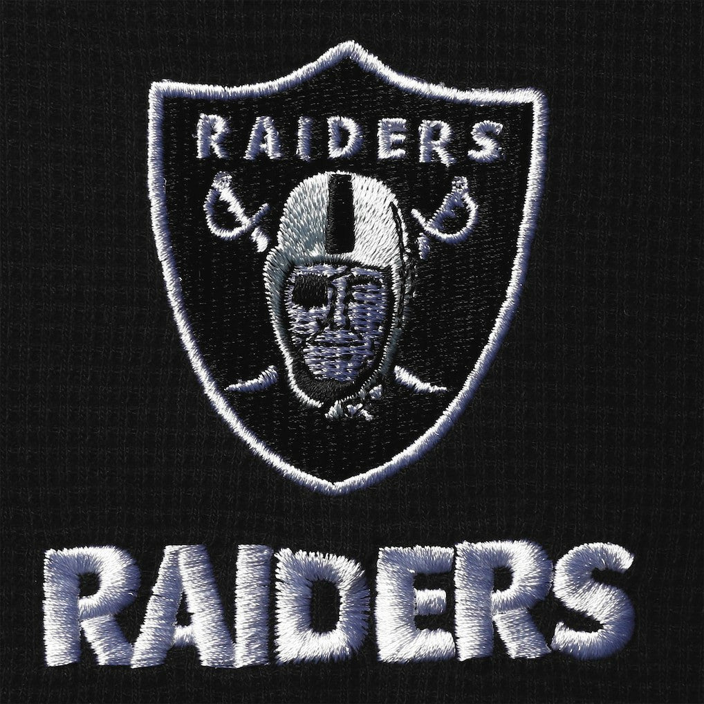 Las Vegas Raiders Dunbrooke Logo Maverick Thermal Henley Long Sleeve T-Shirt - Black sale
