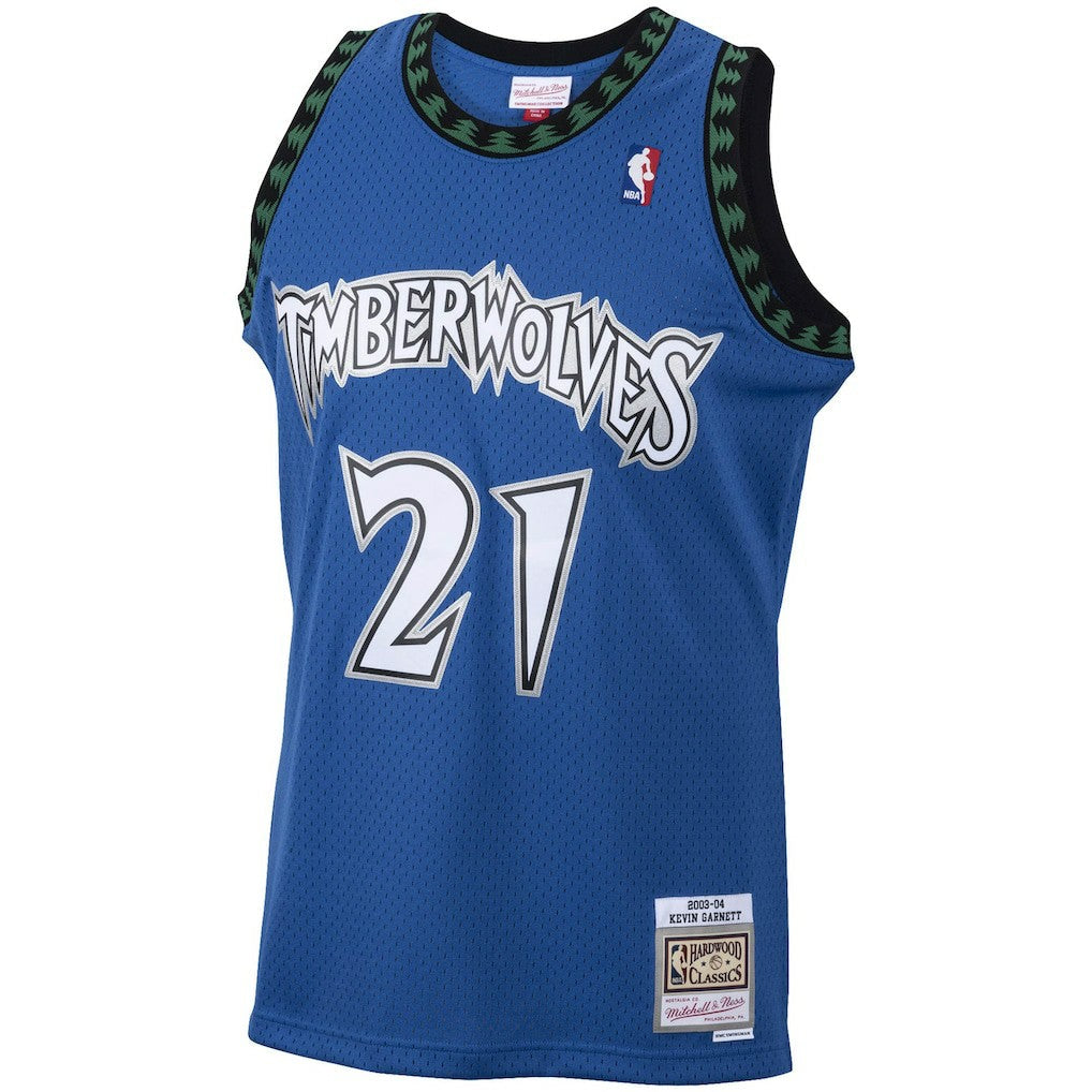 Kevin Garnett Minnesota Timberwolves 2003/04 Hardwood Classics Swingman Jersey - Blue | Mitchell & Ness discount