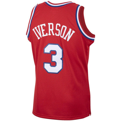 Allen Iverson Philadelphia 76ers 2002/03 Hardwood Classics Swingman Jersey - Red | Mitchell & Ness online