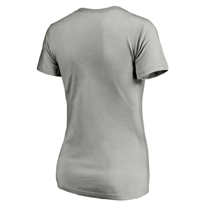 Chicago White Sox Women's Team Logo Lockup V-Neck T-Shirt - Heathered Gray
