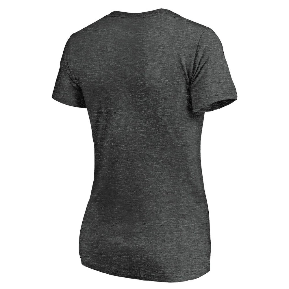 Chicago White Sox Women's Team Logo Lockup V-Neck T-Shirt - Heathered Charcoal
