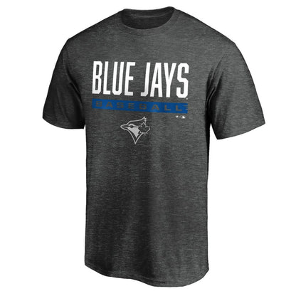 Toronto Blue Jays Win Stripe Logo T-Shirt - Charcoal