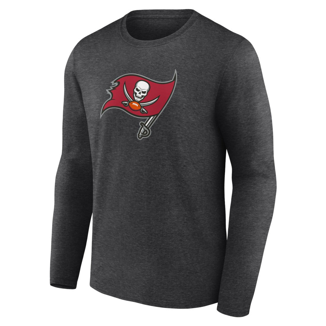 Tampa Bay Buccaneers Primary Team Logo Long Sleeve T-Shirt - Charcoal discount