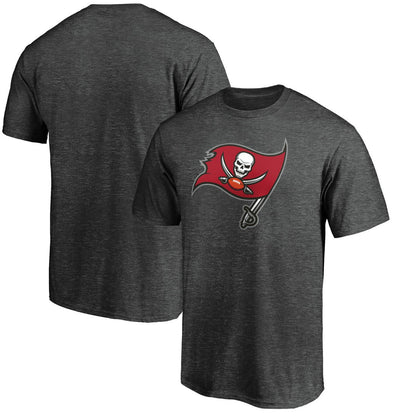 Tampa Bay Buccaneers Primary Logo T-Shirt - Heather Charcoal discount