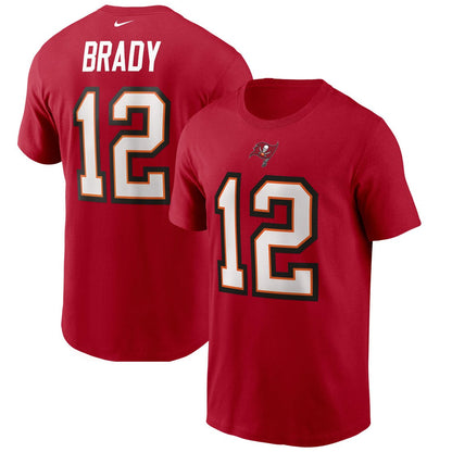 Tom Brady Tampa Bay Buccaneers Name & Number T-Shirt - Red | Nike discount