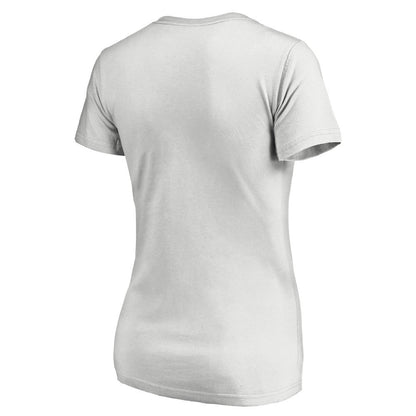 Kansas City Royals Women's Floral Arched Logo V-Neck T-Shirt - White