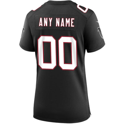 Atlanta Falcons Women's Throwback Custom Game Jersey - Black | Nike cheap