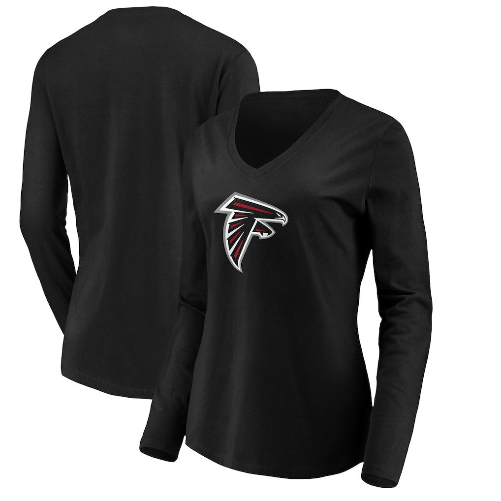 Atlanta Falcons Women's Primary Logo Long Sleeve T-Shirt - Black sale