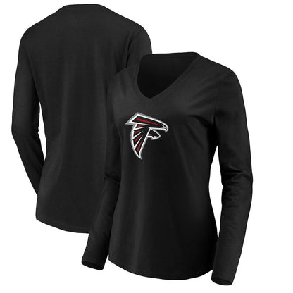 Atlanta Falcons Women's Primary Logo Long Sleeve T-Shirt - Black sale