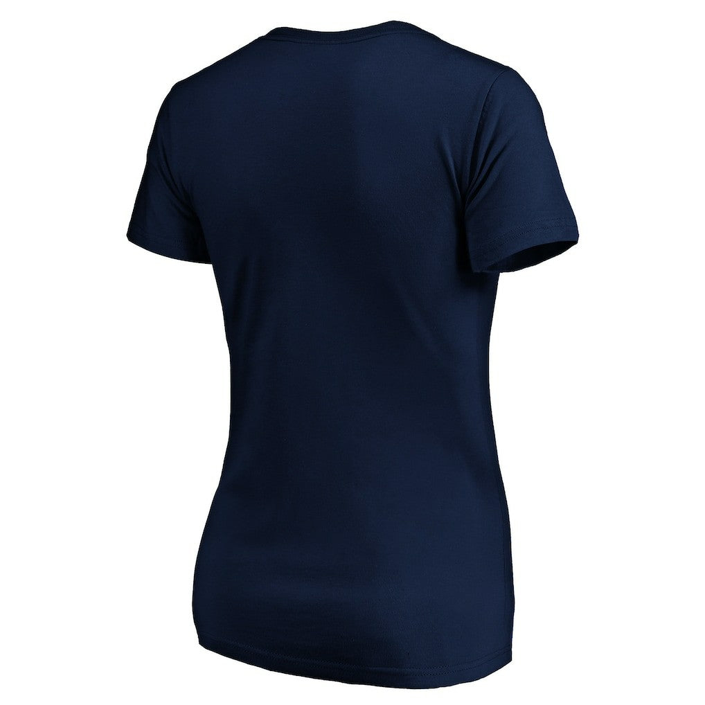 New Orleans Saints Women's Banner Wave V-Neck T-Shirt - Navy on sale