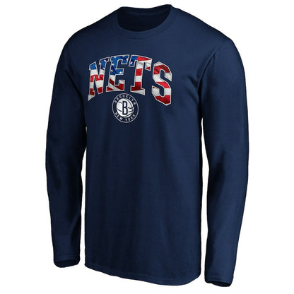 Brooklyn Nets Banner Wave Long Sleeve T-Shirt - Navy shop